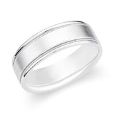 Milgrain & Brushed Wedding Band-119-01317/R4624SWR7G